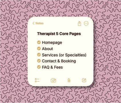 What to include on your therapist website 5 core pages